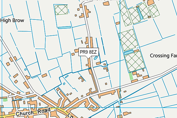 PR9 8EZ map - OS VectorMap District (Ordnance Survey)