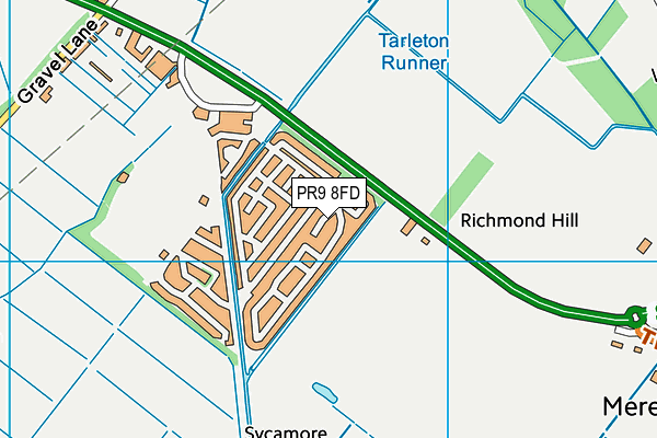 PR9 8FD map - OS VectorMap District (Ordnance Survey)