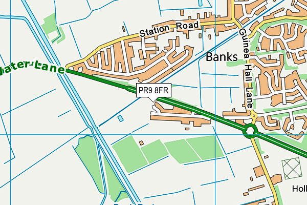 PR9 8FR map - OS VectorMap District (Ordnance Survey)