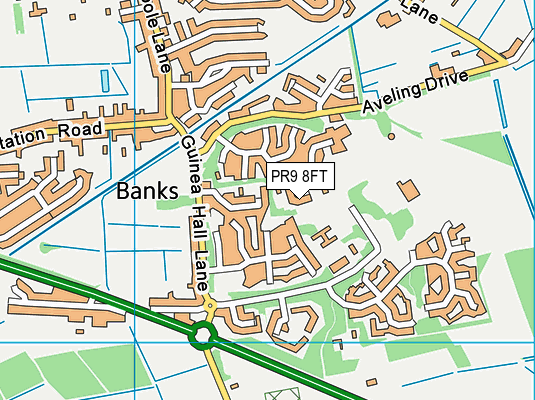 PR9 8FT map - OS VectorMap District (Ordnance Survey)
