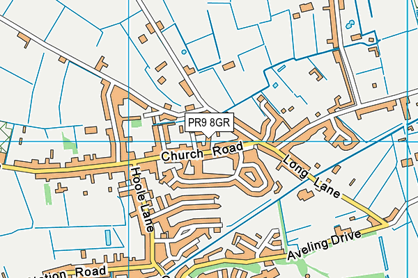 PR9 8GR map - OS VectorMap District (Ordnance Survey)
