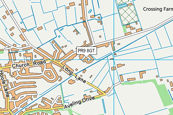 PR9 8GT map - OS VectorMap District (Ordnance Survey)