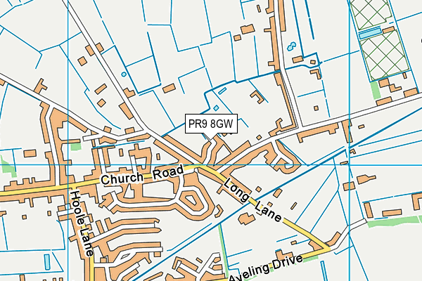 PR9 8GW map - OS VectorMap District (Ordnance Survey)