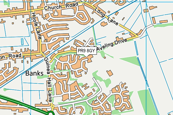 PR9 8GY map - OS VectorMap District (Ordnance Survey)