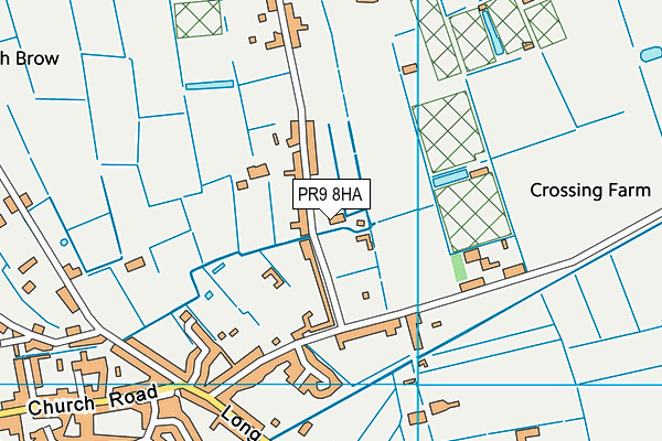 PR9 8HA map - OS VectorMap District (Ordnance Survey)