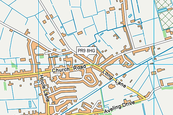 PR9 8HG map - OS VectorMap District (Ordnance Survey)