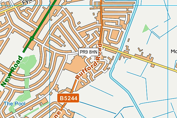 PR9 8HN map - OS VectorMap District (Ordnance Survey)