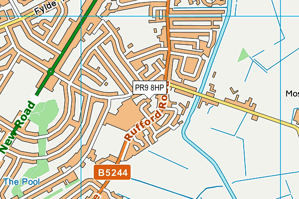 PR9 8HP map - OS VectorMap District (Ordnance Survey)