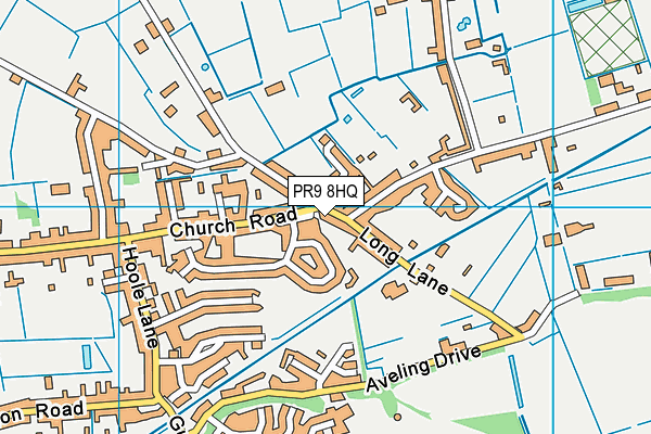 PR9 8HQ map - OS VectorMap District (Ordnance Survey)