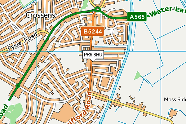 PR9 8HU map - OS VectorMap District (Ordnance Survey)