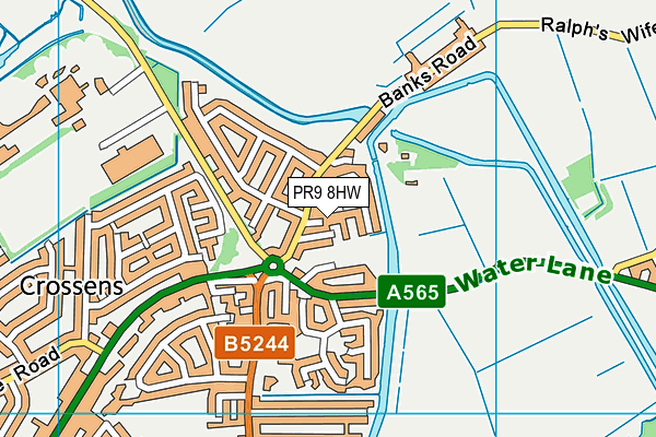 PR9 8HW map - OS VectorMap District (Ordnance Survey)