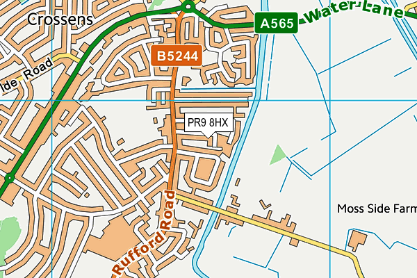 PR9 8HX map - OS VectorMap District (Ordnance Survey)
