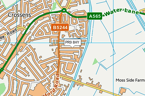 PR9 8HY map - OS VectorMap District (Ordnance Survey)