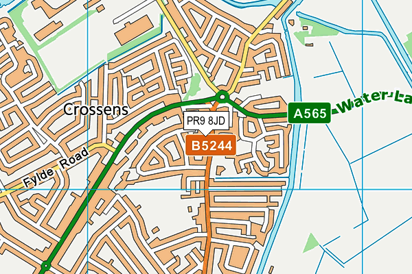 PR9 8JD map - OS VectorMap District (Ordnance Survey)