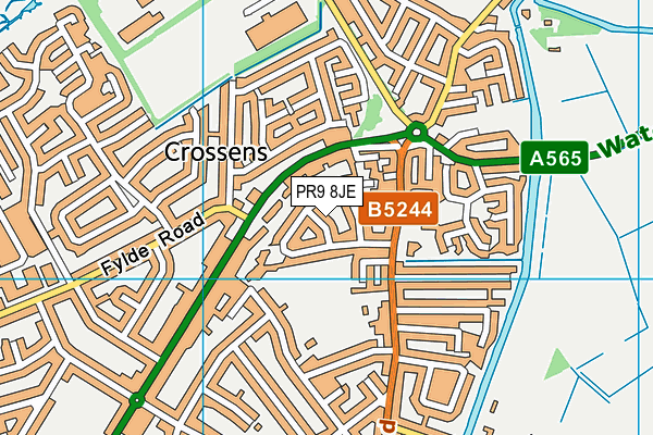 PR9 8JE map - OS VectorMap District (Ordnance Survey)