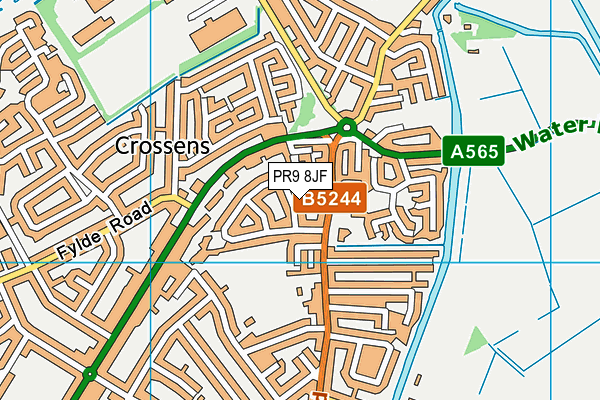 PR9 8JF map - OS VectorMap District (Ordnance Survey)