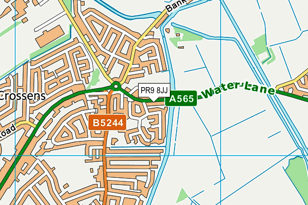 PR9 8JJ map - OS VectorMap District (Ordnance Survey)