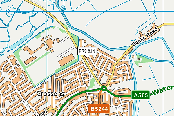 PR9 8JN map - OS VectorMap District (Ordnance Survey)