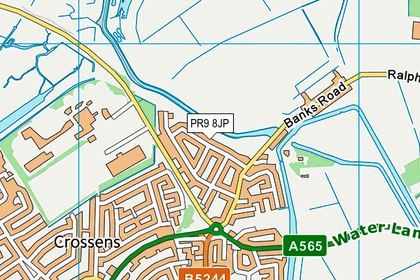 PR9 8JP map - OS VectorMap District (Ordnance Survey)