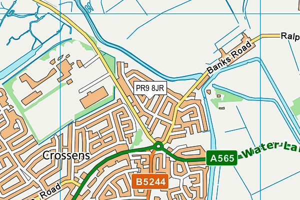 PR9 8JR map - OS VectorMap District (Ordnance Survey)