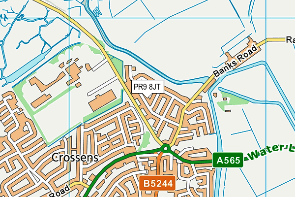 PR9 8JT map - OS VectorMap District (Ordnance Survey)