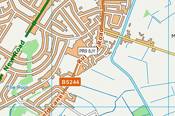 PR9 8JY map - OS VectorMap District (Ordnance Survey)