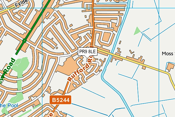 PR9 8LE map - OS VectorMap District (Ordnance Survey)