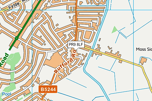 PR9 8LF map - OS VectorMap District (Ordnance Survey)