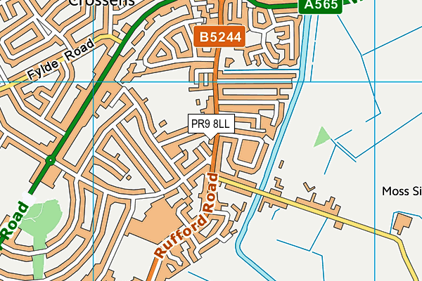 PR9 8LL map - OS VectorMap District (Ordnance Survey)