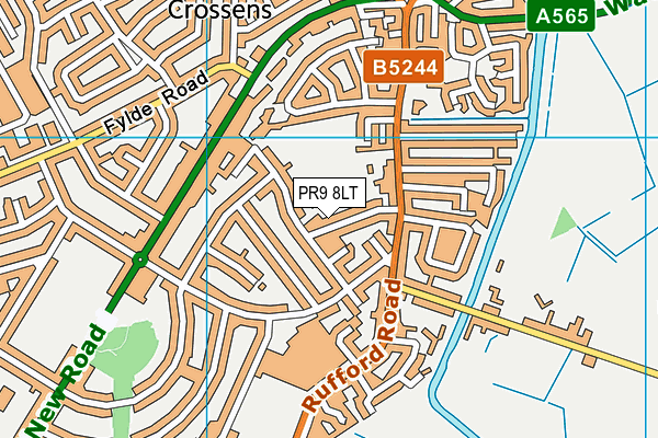 PR9 8LT map - OS VectorMap District (Ordnance Survey)