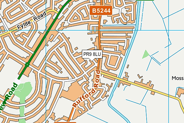 PR9 8LU map - OS VectorMap District (Ordnance Survey)