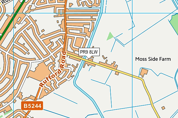 PR9 8LW map - OS VectorMap District (Ordnance Survey)