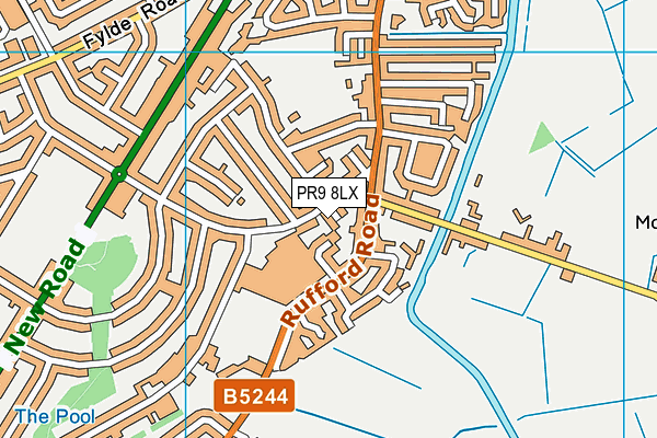 PR9 8LX map - OS VectorMap District (Ordnance Survey)