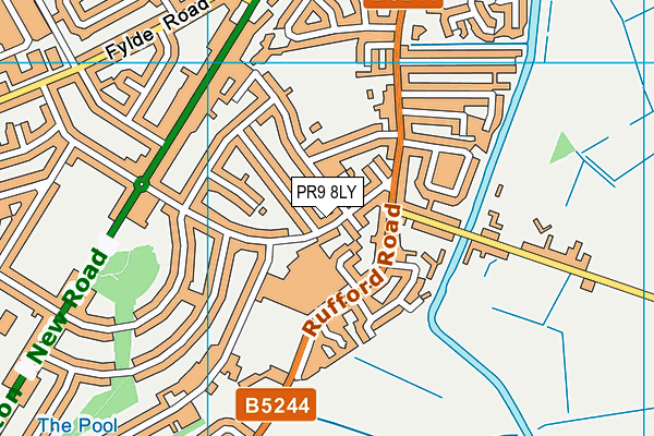 PR9 8LY map - OS VectorMap District (Ordnance Survey)