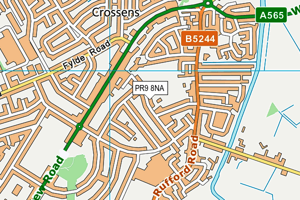 PR9 8NA map - OS VectorMap District (Ordnance Survey)