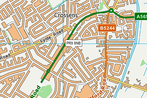 PR9 8NB map - OS VectorMap District (Ordnance Survey)