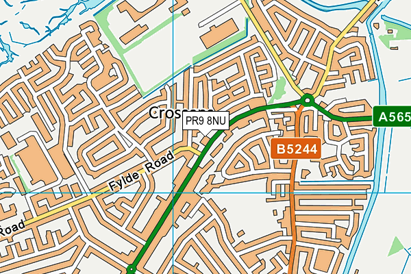 PR9 8NU map - OS VectorMap District (Ordnance Survey)