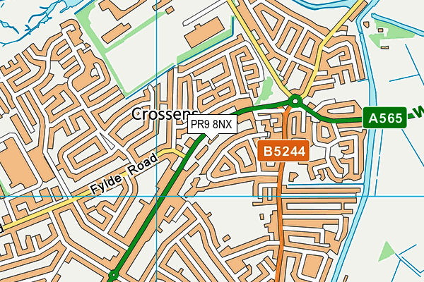 PR9 8NX map - OS VectorMap District (Ordnance Survey)