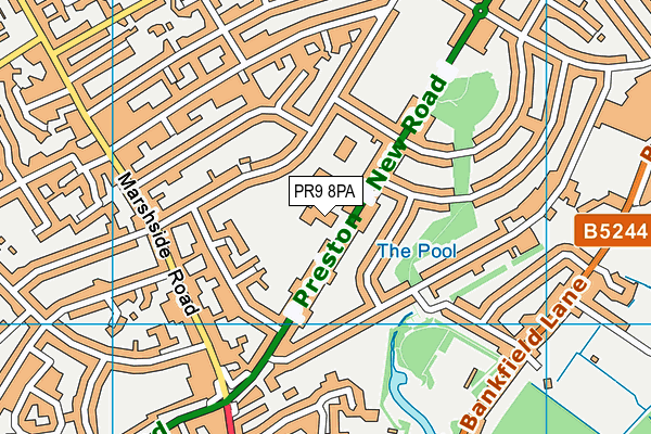 Peterhouse School map (PR9 8PA) - OS VectorMap District (Ordnance Survey)