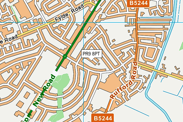 PR9 8PT map - OS VectorMap District (Ordnance Survey)