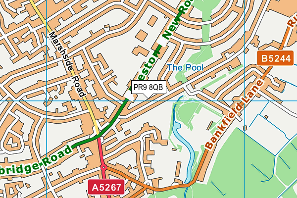 PR9 8QB map - OS VectorMap District (Ordnance Survey)