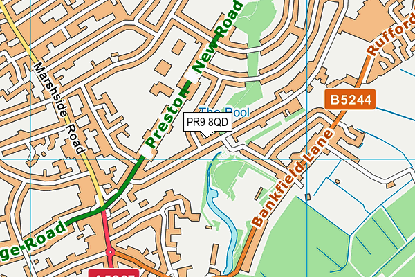 PR9 8QD map - OS VectorMap District (Ordnance Survey)