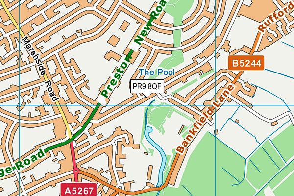 PR9 8QF map - OS VectorMap District (Ordnance Survey)