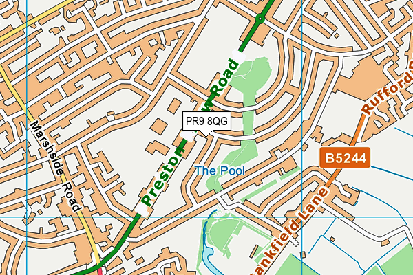 PR9 8QG map - OS VectorMap District (Ordnance Survey)