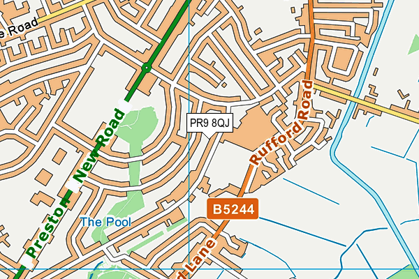 PR9 8QJ map - OS VectorMap District (Ordnance Survey)