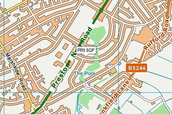 PR9 8QP map - OS VectorMap District (Ordnance Survey)