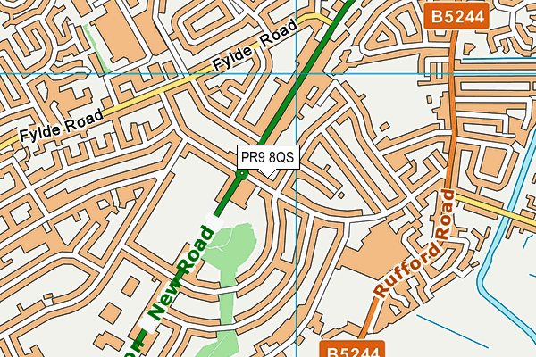 PR9 8QS map - OS VectorMap District (Ordnance Survey)