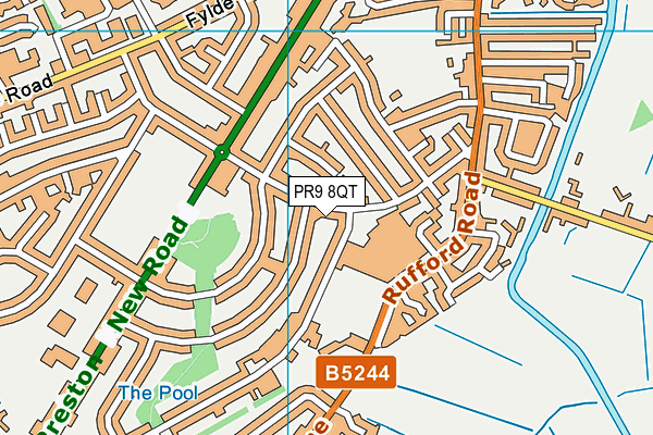 PR9 8QT map - OS VectorMap District (Ordnance Survey)