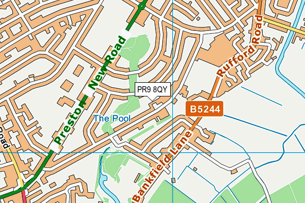 PR9 8QY map - OS VectorMap District (Ordnance Survey)