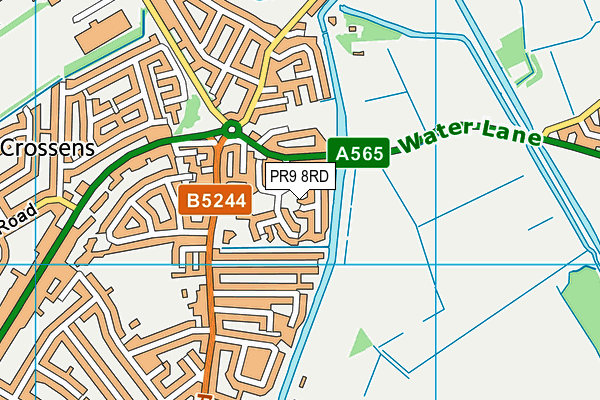 PR9 8RD map - OS VectorMap District (Ordnance Survey)